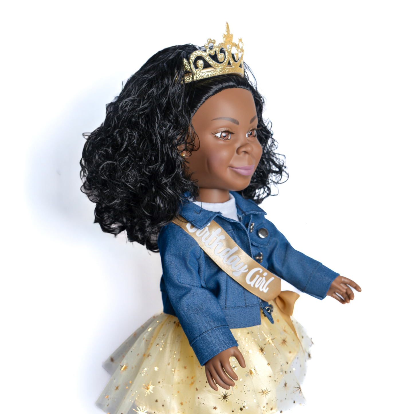 The Kenley Doll – Birthday Princess | 18-Inch Black Fashion Doll for Girls