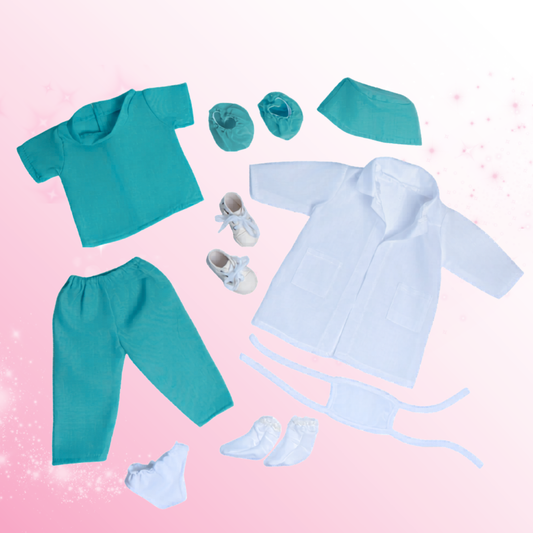Kenley Doll – Future Doctor Accessories Set (Green Scrubs)