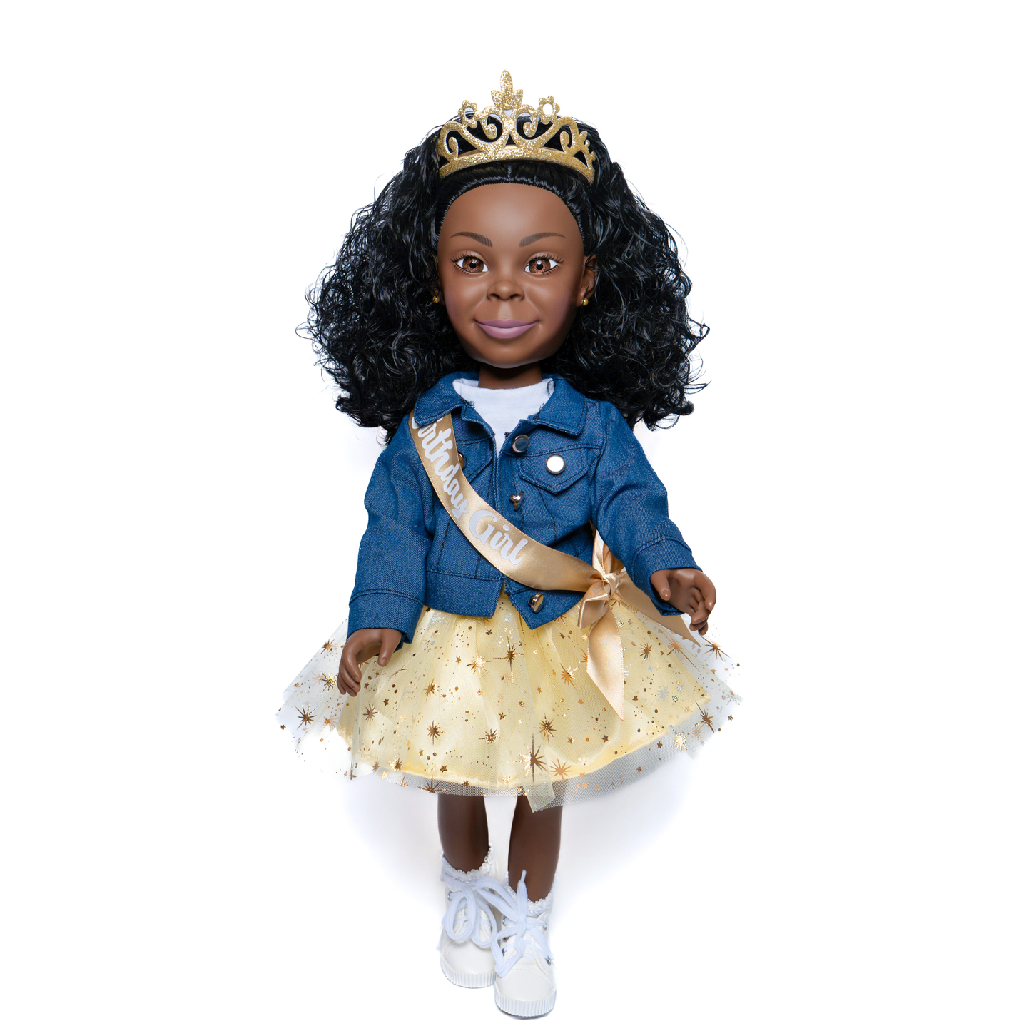 The Kenley Doll – Birthday Princess | 18-Inch Black Fashion Doll for Girls