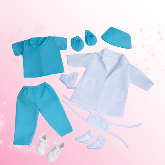 The Kenley Doll – Future Doctor Accessories Set (Blue Scrubs)